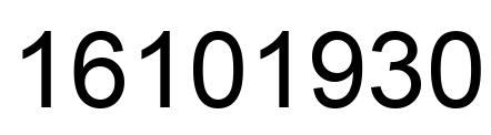 Número 16101930 imagen negro