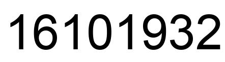Número 16101932 imagen negro