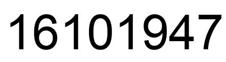 Number 16101947 black image