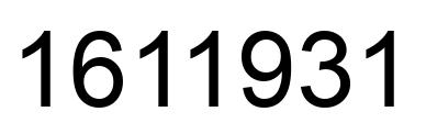 Number 1611931 black image