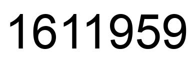 Number 1611959 black image