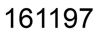 Number 161197 black image