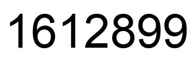 Number 1612899 black image