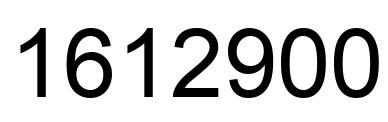 Number 1612900 black image