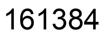 Number 161384 black image