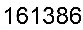 Number 161386 black image