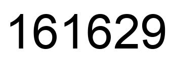 Number 161629 black image