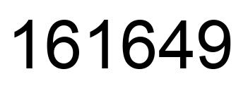 Number 161649 black image