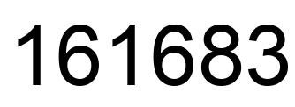 Number 161683 black image