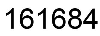 Number 161684 black image