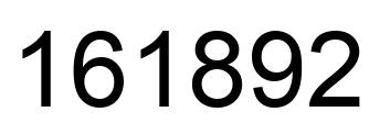 Number 161892 black image