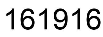 Number 161916 black image