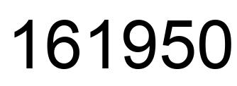 Number 161950 black image