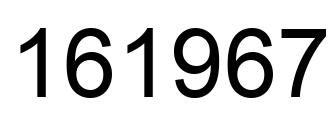Number 161967 black image
