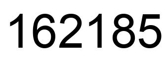 Number 162185 black image