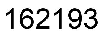 Number 162193 black image