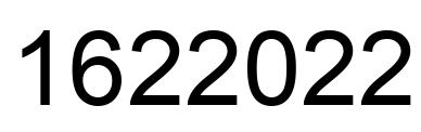 Number 1622022 black image