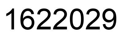 Number 1622029 black image