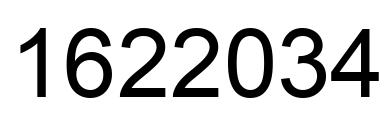 Number 1622034 black image