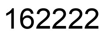 Number 162222 black image