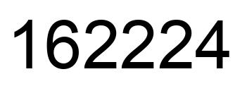 Number 162224 black image