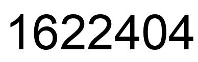 Número 1622404 imagen negro
