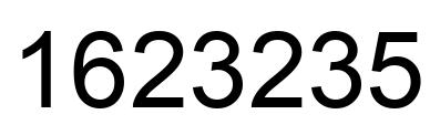 Number 1623235 black image
