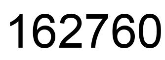 Number 162760 black image