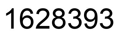 Number 1628393 black image