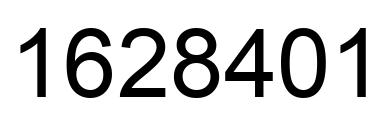 Number 1628401 black image