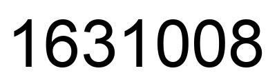 Number 1631008 black image