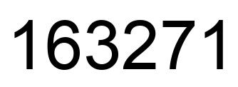 Number 163271 black image