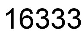 Number 16333 black image