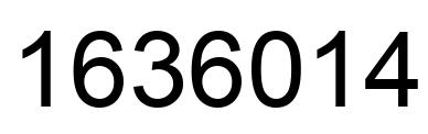 Number 1636014 black image