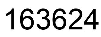 Number 163624 black image