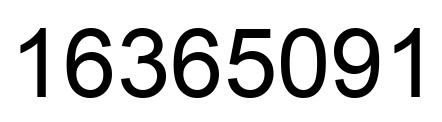 Number 16365091 black image