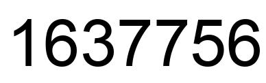 Number 1637756 black image