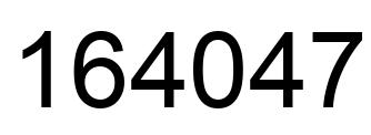 Número 164047 imagen negro