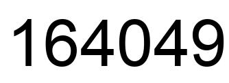 Number 164049 black image