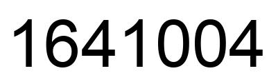 Number 1641004 black image