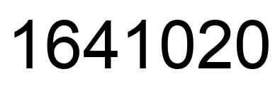 Number 1641020 black image