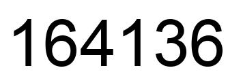 Número 164136 imagen negro