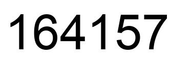 Number 164157 black image