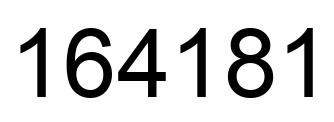 Number 164181 black image
