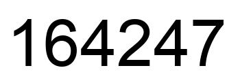 Number 164247 black image
