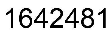 Number 1642481 black image