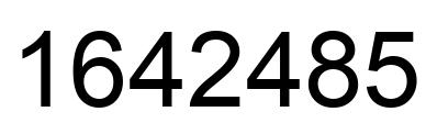 Number 1642485 black image