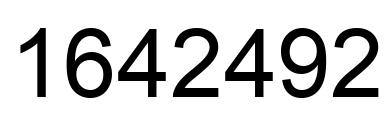 Number 1642492 black image