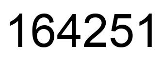 Number 164251 black image