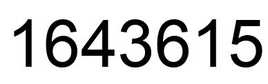 Number 1643615 black image